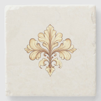 Art Nouveau Floral Steinuntersetzer