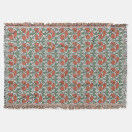 Art Nouveau Floral Throw Blanket Decke