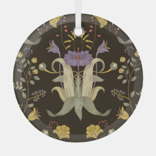 Art Nouveau Floral: Vintages Muster Ornament Aus Glas