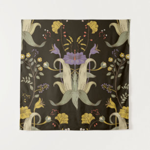 Art Nouveau Floral: Vintages Muster Wandteppich