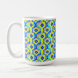 Art Nouveau Floral Wasserfarben Muster Keramik Kaffeetasse
