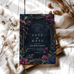 Art Nouveau Florale Halloween-Hochzeit Save The Date