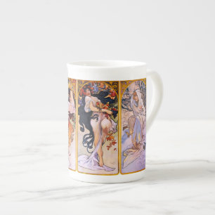 Art Nouveau Four Seasons Bone China Tasse