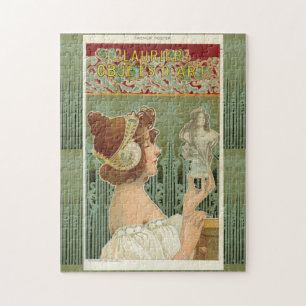 Art nouveau Frau Französische Kunst Henri Livemont Puzzle