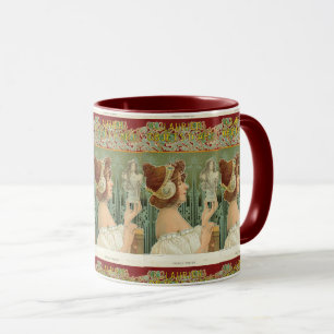 Art nouveau Frau Französische Kunst henri livemont Tasse