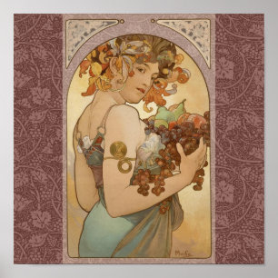 Art Nouveau Frau Mucha Schön Poster