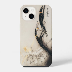 Art Nouveau Frau Windhunde Louis Icart iPhone 14 Hülle