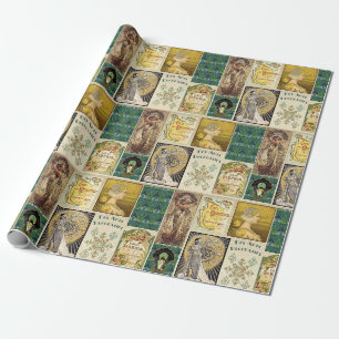 Art nouveau Frauenwerbung vintage Geschenkpapier