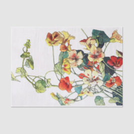 Art Nouveau Garden Nasturtium Blume Seidenpapier
