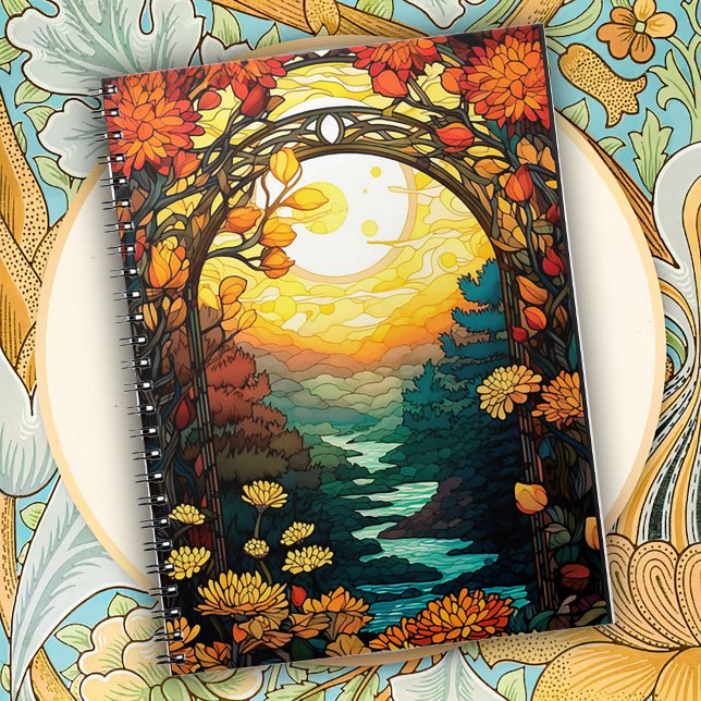 Art Nouveau-Gartenbogen-Szene Notizblock (Von Creator hochgeladen)