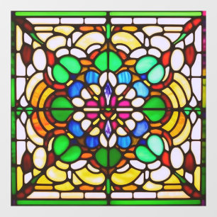 Art Nouveau gefestigte Glas AI Art Window Fensteraufkleber