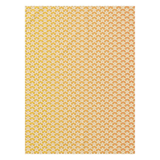 Art Nouveau gelb Jonquil Blumengestapel Damaskus Tischdecke (Vorderseite)