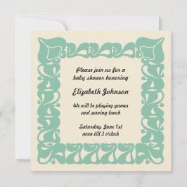 Art Nouveau Gender Neutral Baby Dusche Einladung