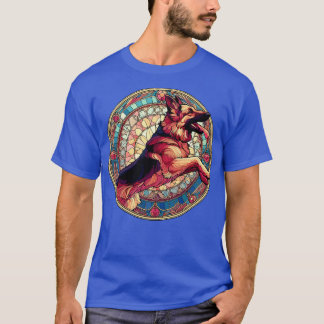 Art Nouveau German Shepherd Alsation Dog T-Shirt
