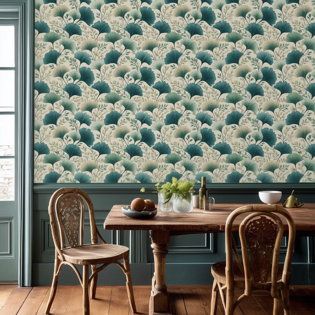 Art Nouveau Gingko Leaf Wallpaper Tapete (Von Creator hochgeladen)