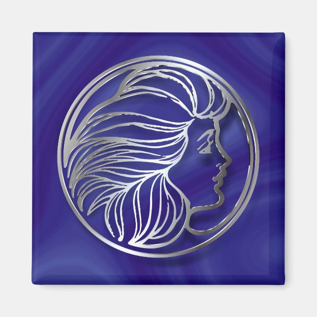 Art Nouveau Girl Magnet (Vorne)