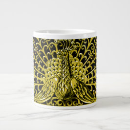 Art Nouveau Gold Peacock Jumbo-Tasse
