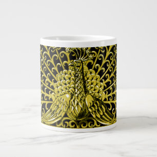 Art Nouveau Gold Peacock Jumbo-Tasse