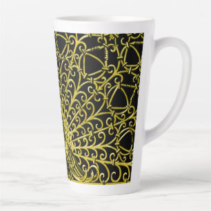 Art Nouveau Gold Peacock Milchtasse