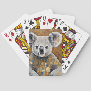 Art Nouveau Golden Koala Bär Spielkarten