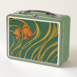 Art Nouveau Goldfish  Metall Brotdose