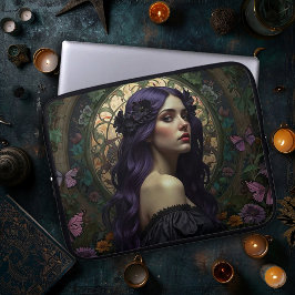 Art Nouveau Gothic Frau Laptopschutzhülle