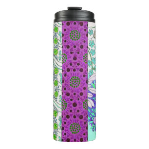 Art Nouveau Grapevine florale Vintage Textilkunst Thermosbecher