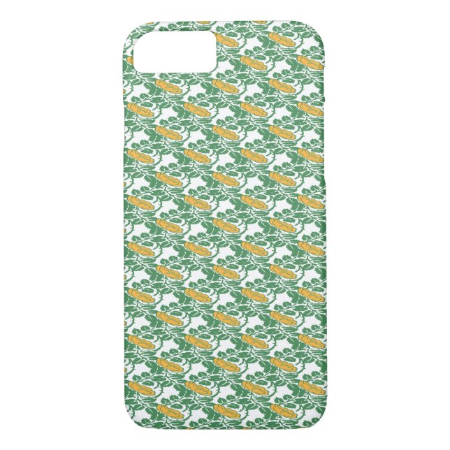 Art Nouveau Green Buttercup Blumentapete Case-Mate iPhone Hülle (Rückseite)
