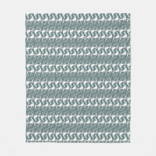 Art Nouveau Greyhounds Fleecedecke