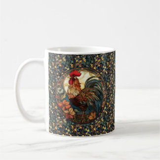Art Nouveau Hahn auf Efeetasse Kaffeetasse