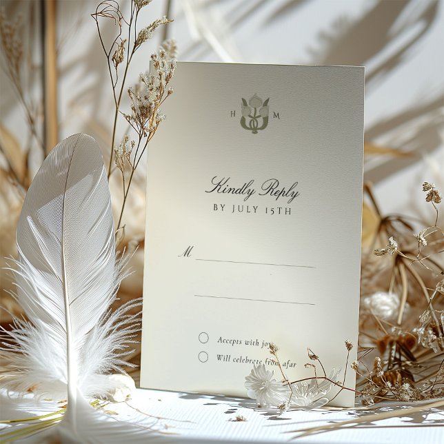 Art Nouveau Harmony Wedding RSVP Card Einladung (Von Creator hochgeladen)