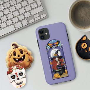 Art Nouveau Herbsthexe Kürbisse Lila Mond Case-Mate iPhone Hülle