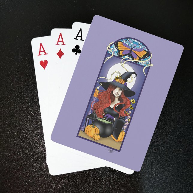 Art Nouveau Hexe Spielkarten (Von Creator hochgeladen)
