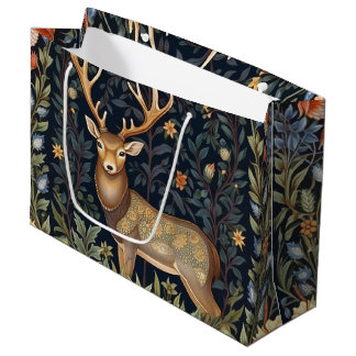 Art nouveau-Hirsch im Garten Große Geschenktüte
