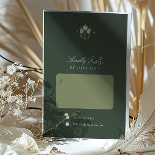 Art Nouveau Hochzeit-RSVP-Karte Einladung