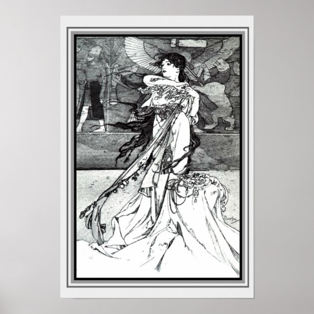 Art Nouveau "Illustration from Rama" 13 x 19 Poster (Vorne)
