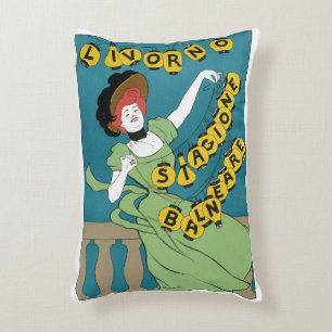 Art Nouveau im alten Livorno, tanzende Señorita Dekokissen