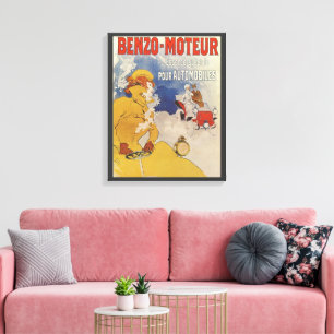 Art Nouveau im Vintage-Stil, Benzo Moteur von Jule Leinwanddruck
