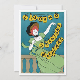 Art Nouveau im Vintage-Stil, Livorno Senorita beim
