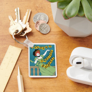 Art Nouveau im Vintage-Stil, Livorno Señorita beim Schlüsselanhänger