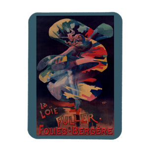 Art Nouveau im Vintage-Stil, Loie Fuller in den Fo Magnet