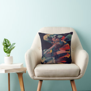 Art Nouveau im Vintage-Stil, Loie Fuller in der Fo Kissen