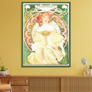 Art Nouveau im Vintage-Stil von Alphonse Mucha, Ch Leinwanddruck