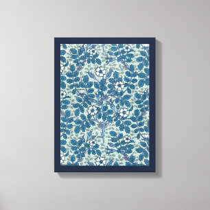 Art Nouveau im Vintage-Stil, Wilde Rosenblüten im  Leinwanddruck