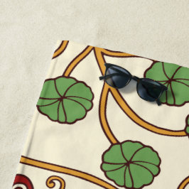 Art Nouveau-inspired floral design Strandtuch