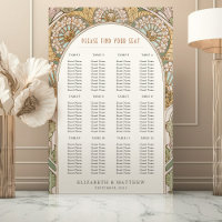 Art Nouveau Inspirierte Hochzeitssattelkarte