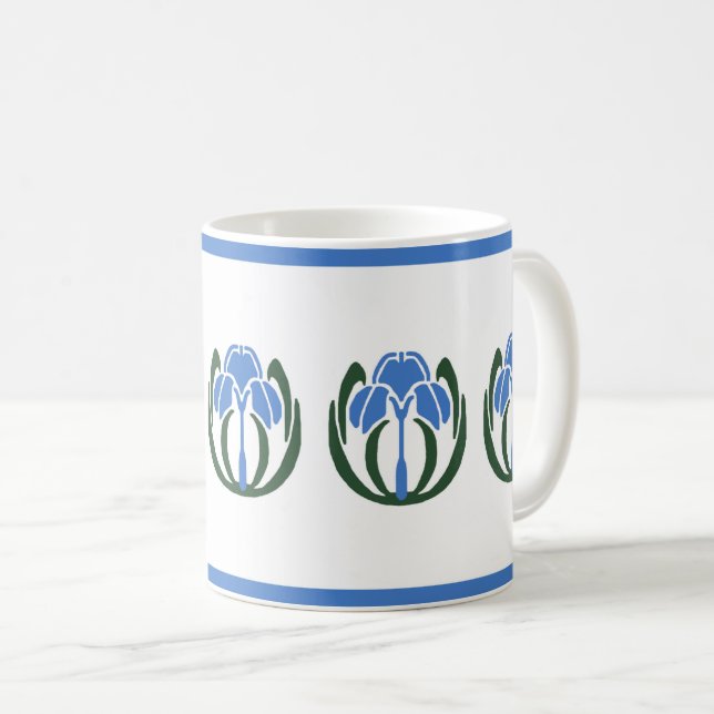 Art Nouveau Iris Kaffeetasse (VorderseiteRechts)
