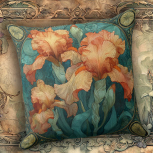 Art Nouveau Iris Verzauberung Kissen