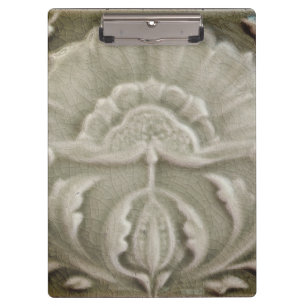Art Nouveau Jugendstil Blumenfliesen-Design braun Klemmbrett
