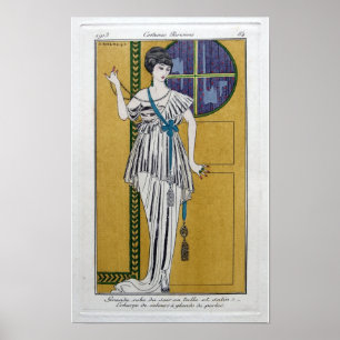 Art Nouveau Kostüme Parisiens von George Barbier Poster